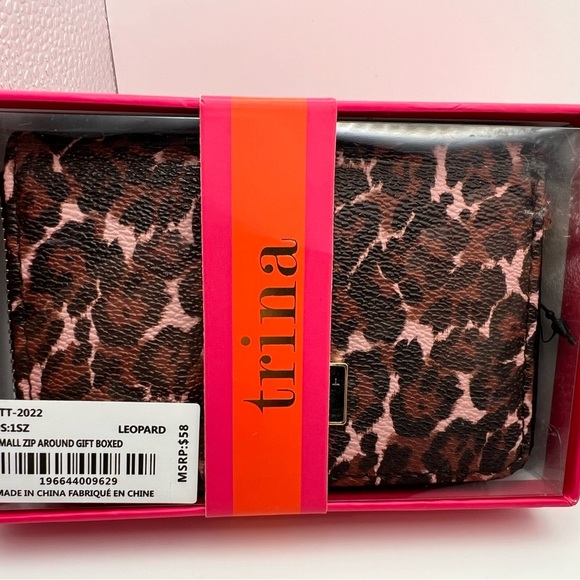 Trina Turk Accessories - Trina Turk Pink and Black Leopard Key & Card Holder